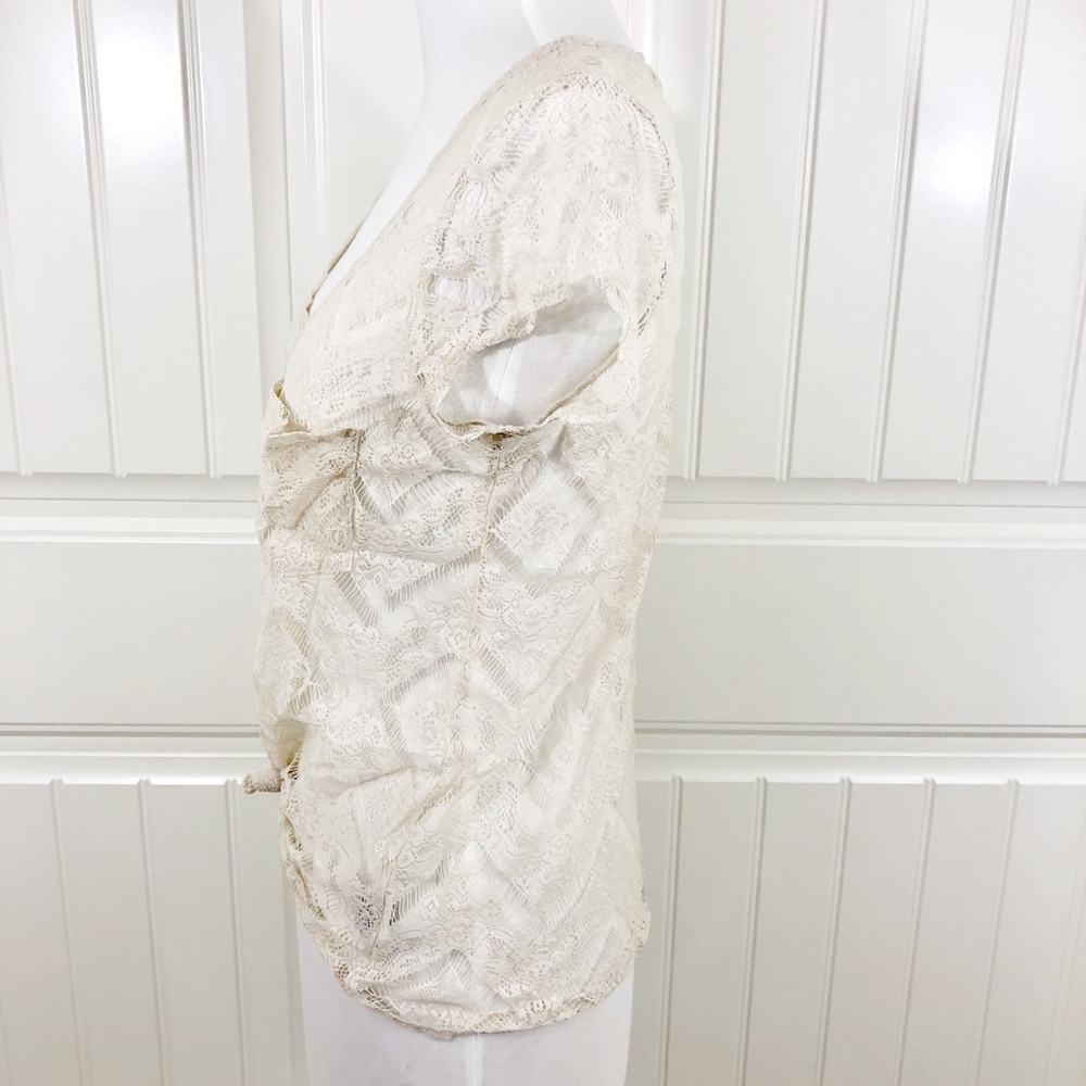 Urban Outfitters Kimchi Blue Natural Lace Top - Picture 4 of 6